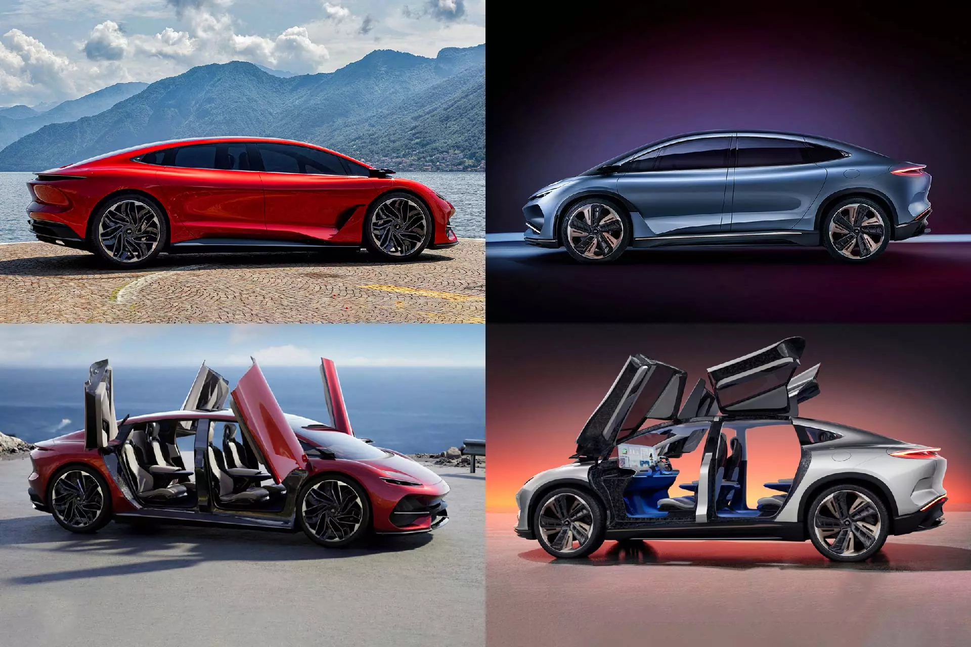 Aehra’s cars are aerodynamic, 20% lighter and both the saloon (at left above and below) and SUV (at right above and below) offer substantially more cabin space than anything currently available, without being larger externally. They also have 800 horsepower and a 500 mile range.