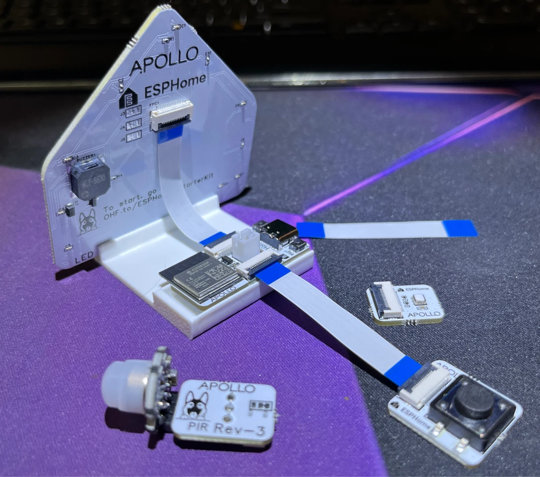 The modules connect easily with simple ribbon cables