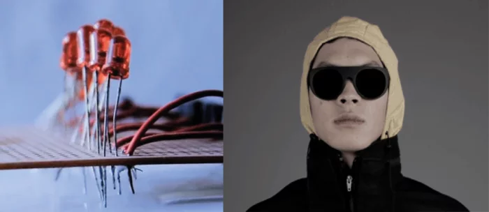 Machina attempted to recreate the general form of an LED light when making the MJ v01 -- giving it a distinctive bulb-like hoodie, for instance