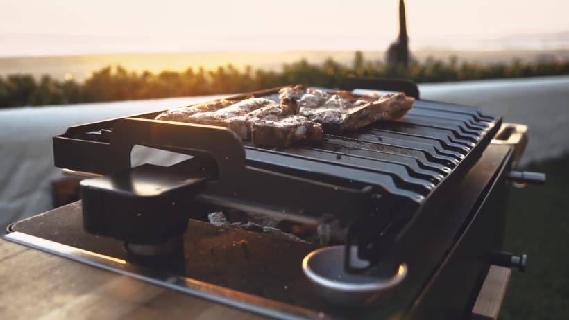 Cook directly over top the coals or crank the grill higher to control the heat and prevent burning
