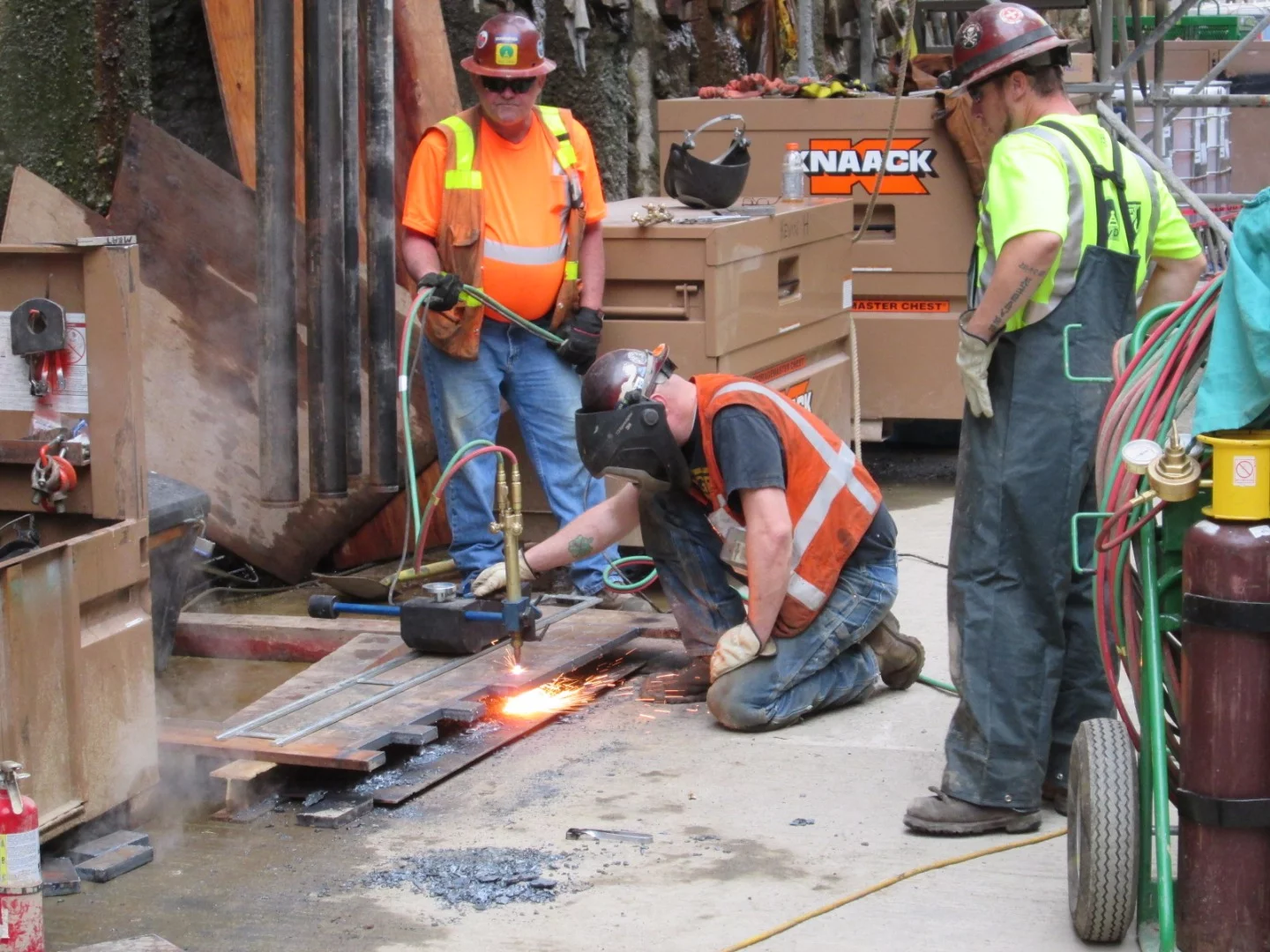 Metal working on Bertha
