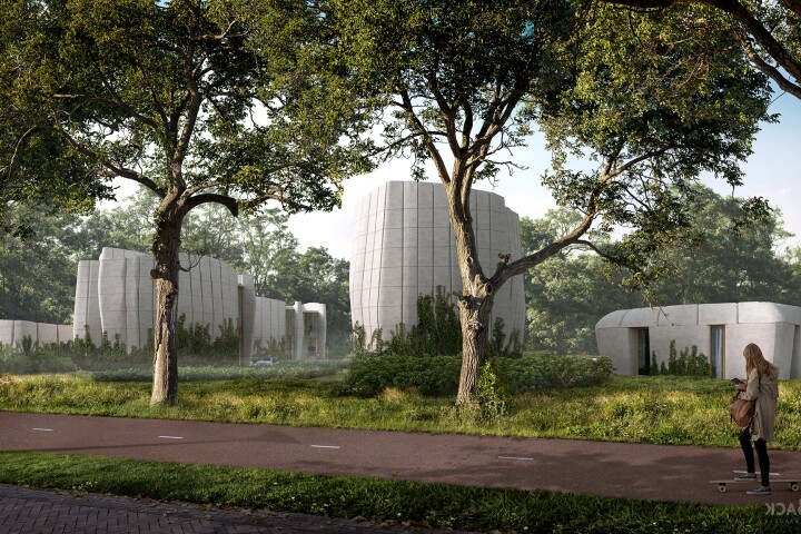 The new 3D-printed houses are expected to be completed by mid-2025