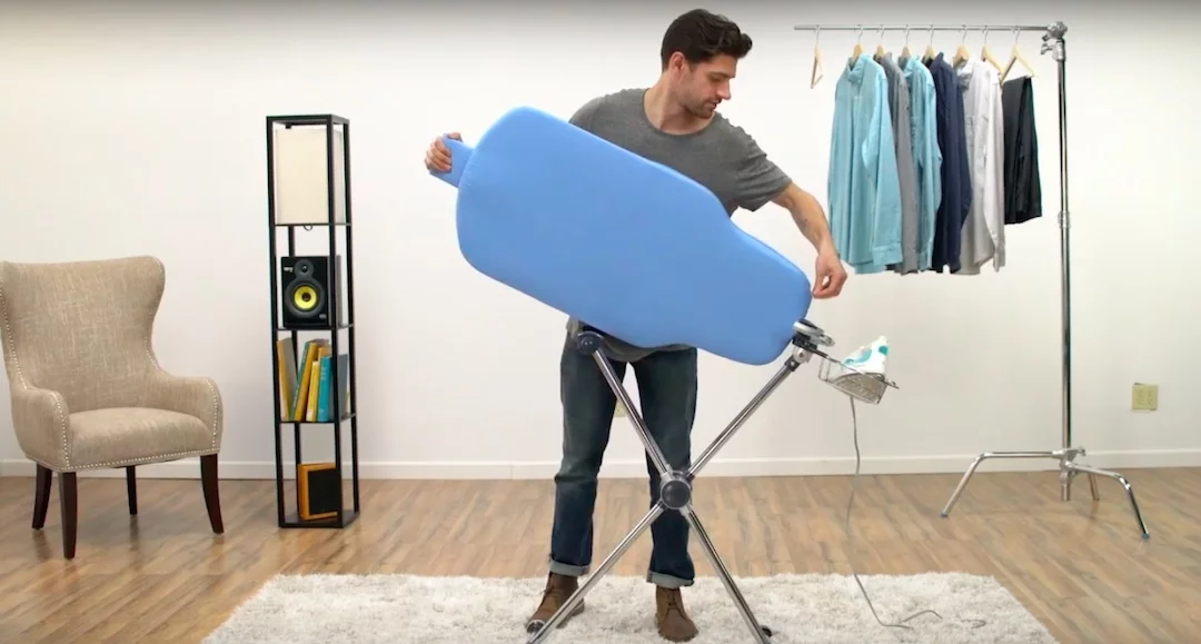 Sharkk has unveiled the Flippr, an ironing board that rotates 360 degrees to let users get to both sides of the garment without moving it