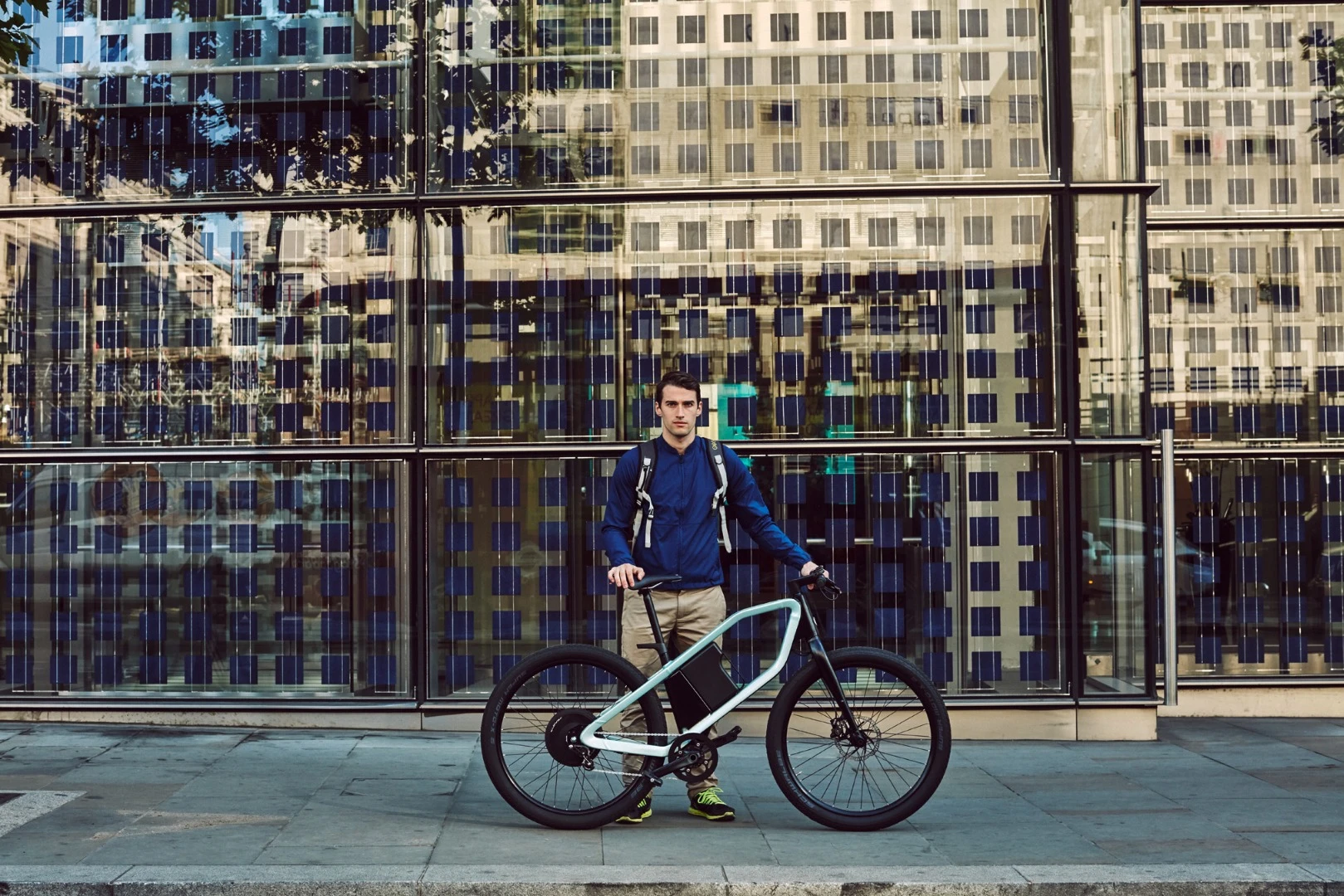 The X series frame provides a snug place for battery storage and offers a lower step-over height than other bikes