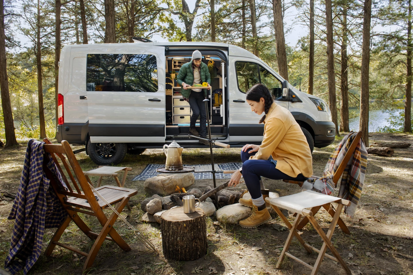 Ford developed the Transit Trail with campers top of mind, and here it shows an early pre-production van with full