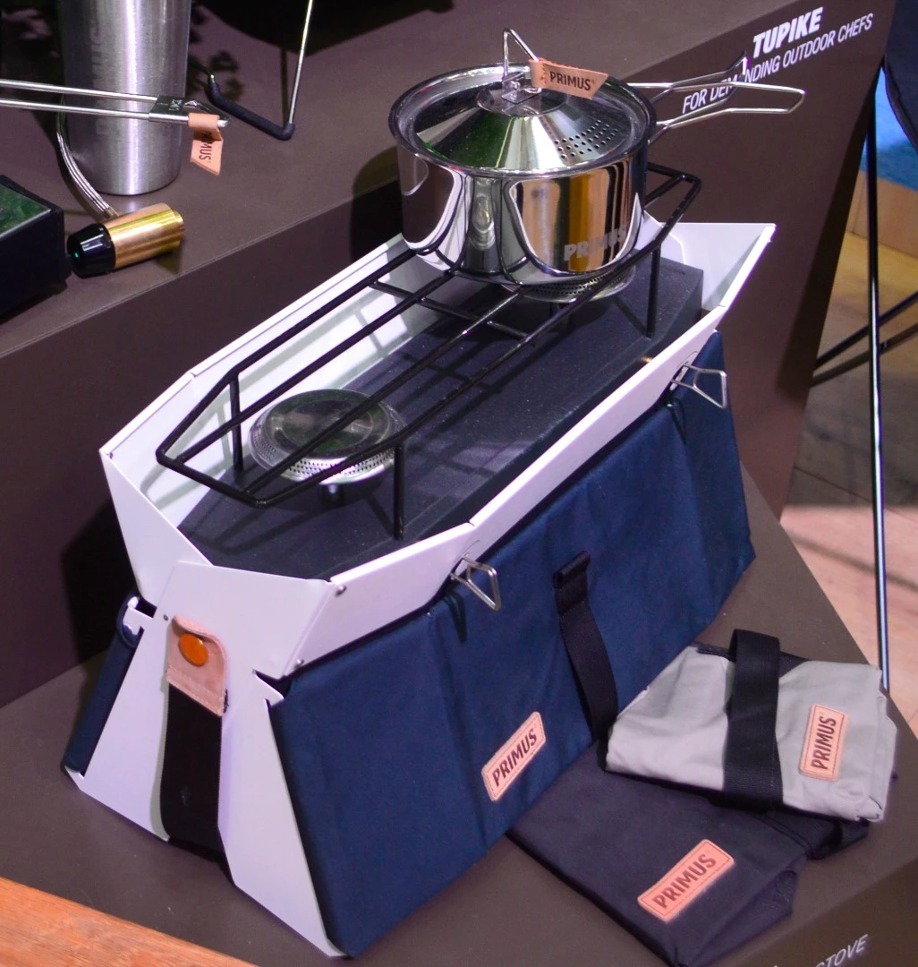 Another portable cooktop from Primus, the Onja two-burner stove is its own carry case