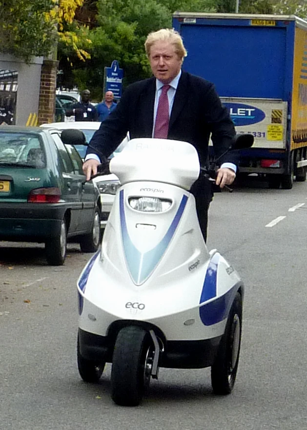 London Mayor Boris Johnson taking a Raptor for a quick spin