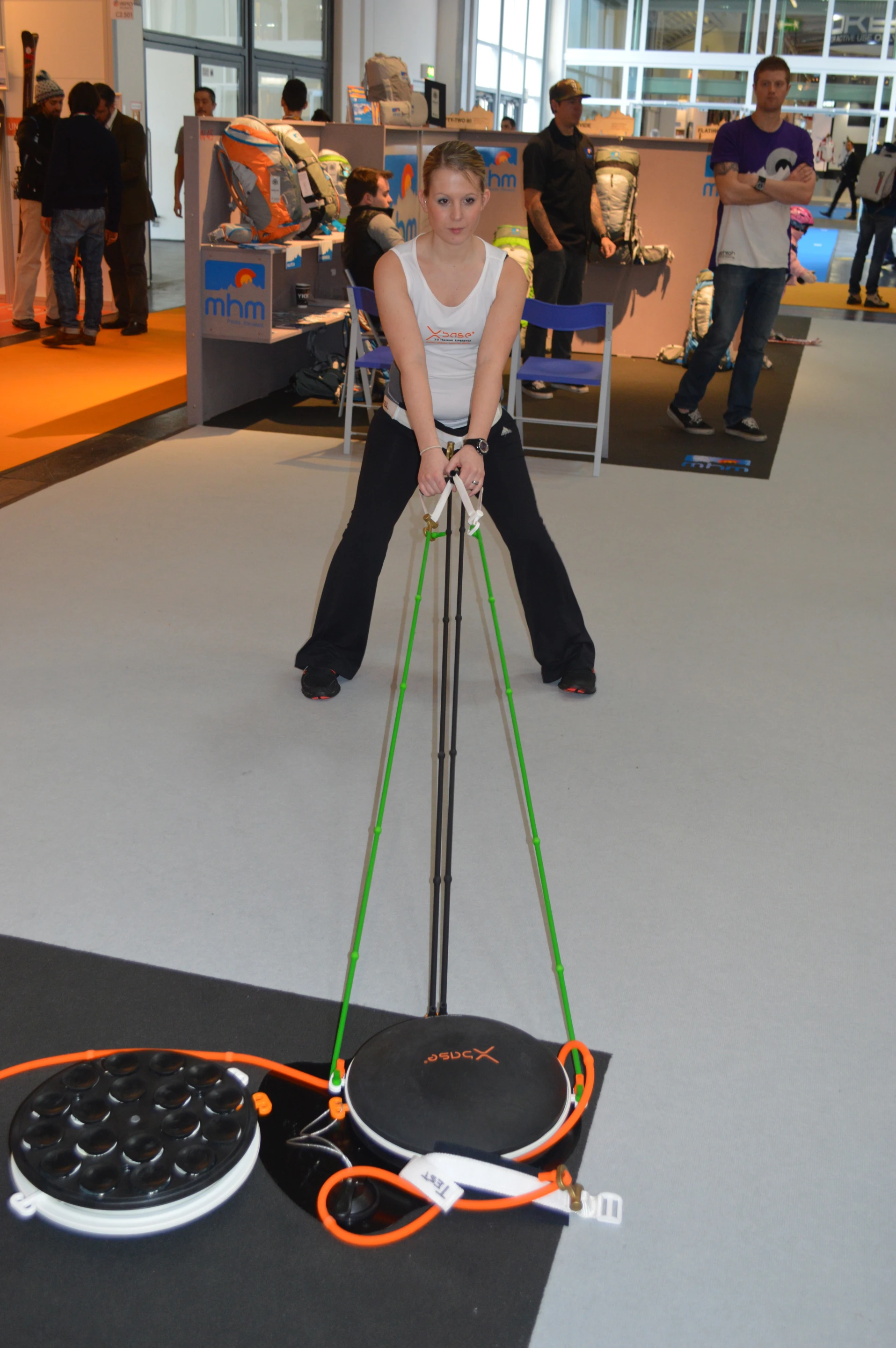 A rep demonstrates Xbase exercises