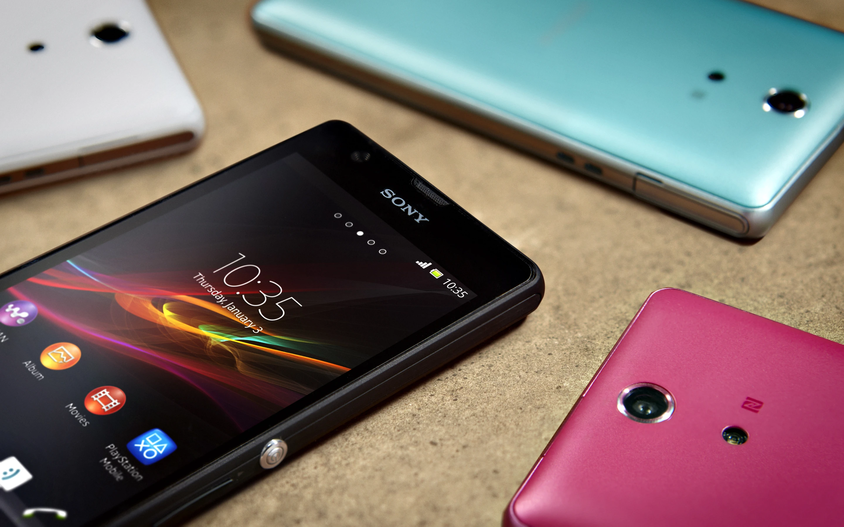 The Xperia ZR comes in a choice of case colors