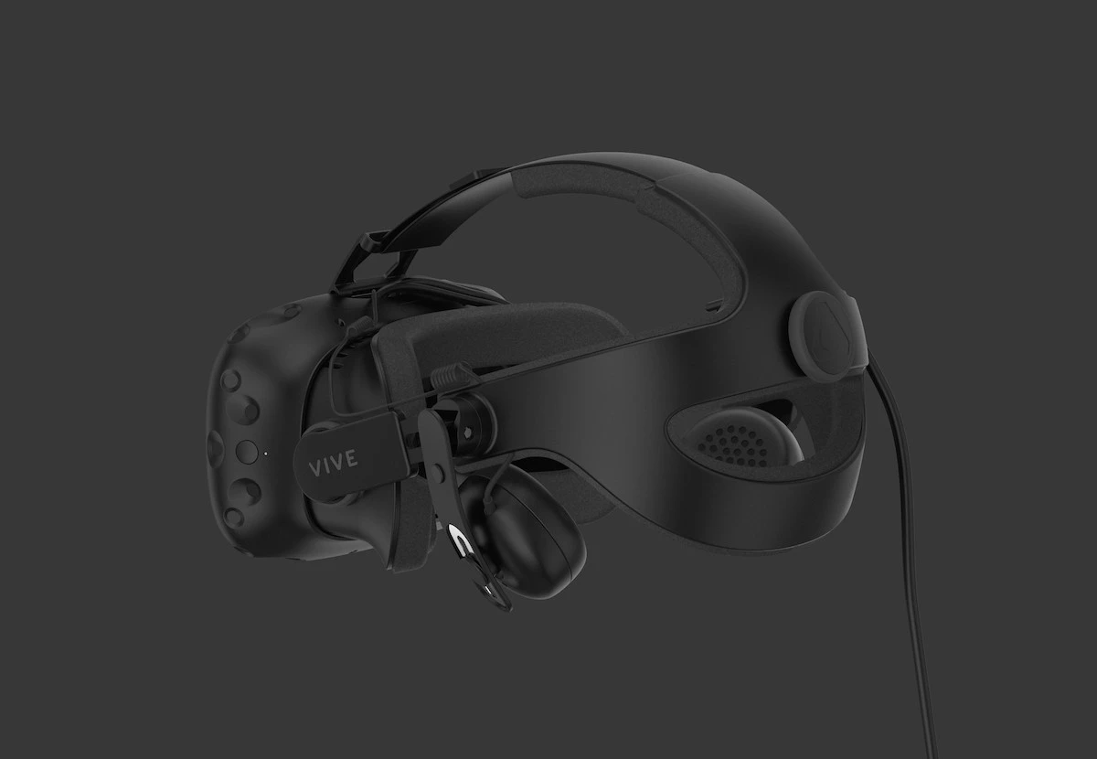 The Vive Deluxe Audio Strap was just one of several devices HTC is demonstrating at CES this week