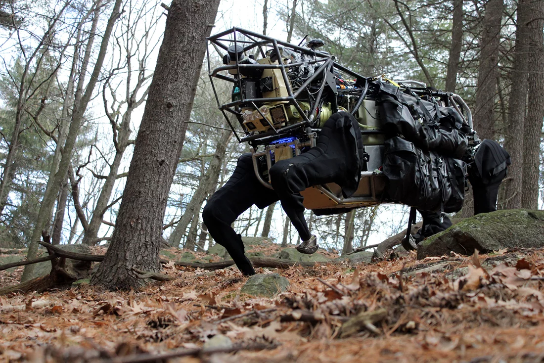 DARPA and Boston Dynamics' robotic pack mule, the LS3, is designed to follow soldiers wherever they may go