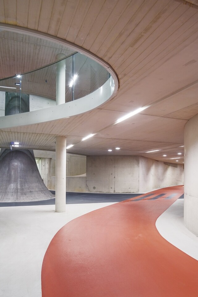 The facility is designed to offer cyclists convenience, speed and safety