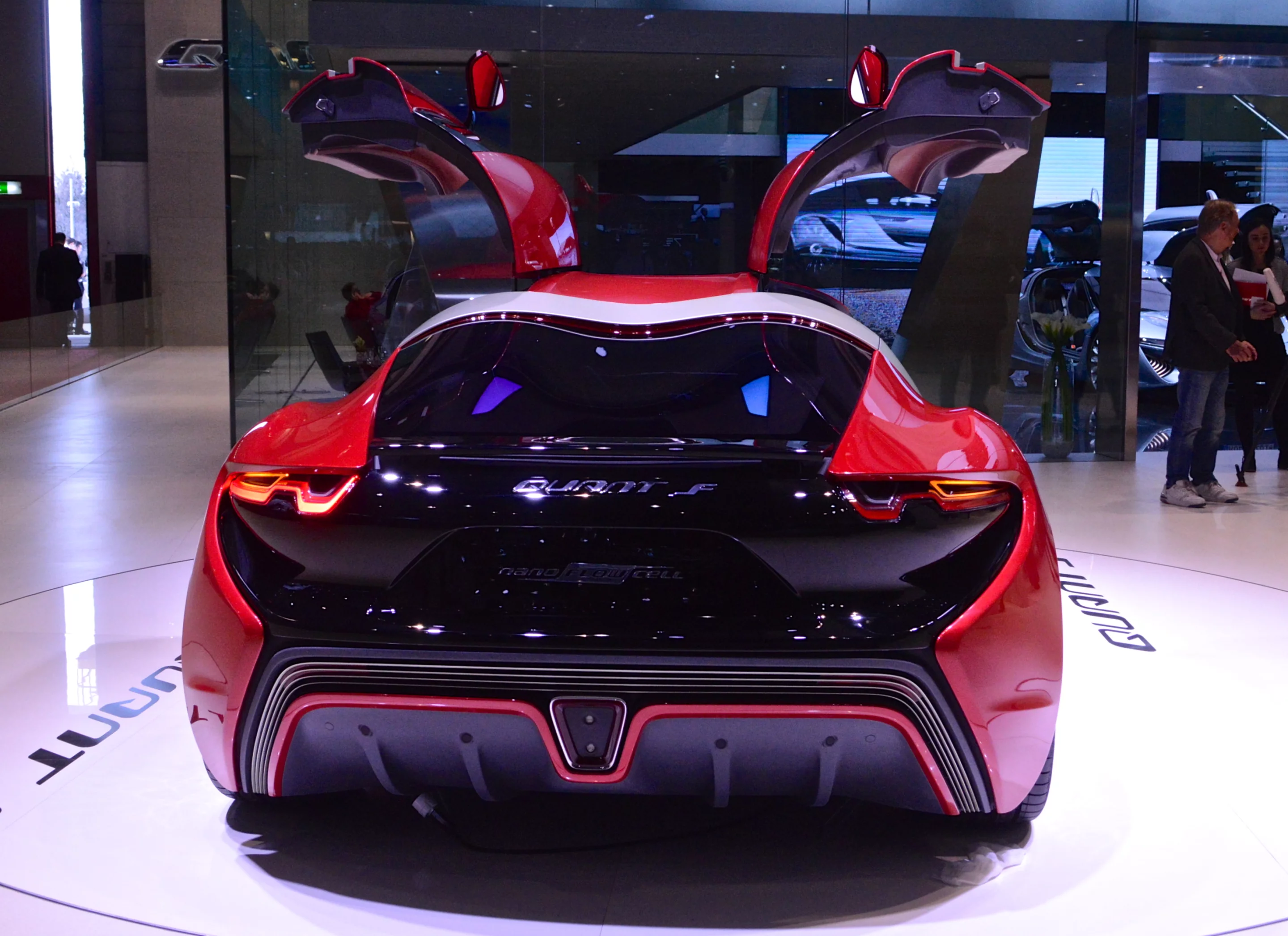 The Quant F features a new two-stage active rear spoiler (Photo: C.C. Weiss/Gizmag.com)