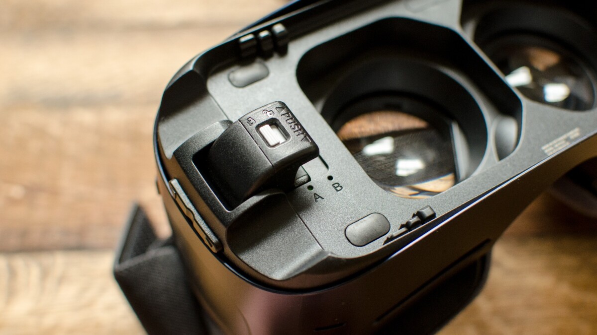 Locked device connector in the "A" position