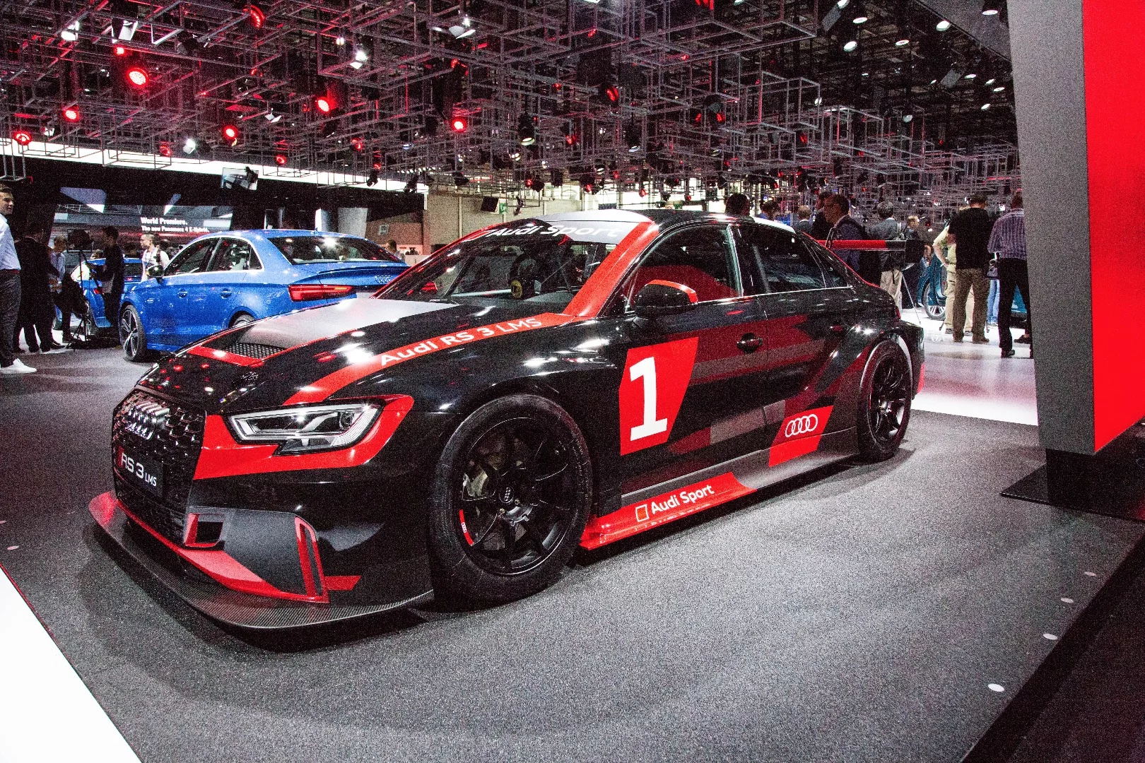 The RS3 LMS packs a huge wing and bodykit for maximum downforce at high speed