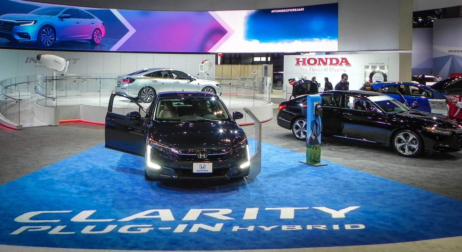 Several plug-in and hybrid vehicles are on display in Chicago, including this new Clarity fuel cell car from Honda