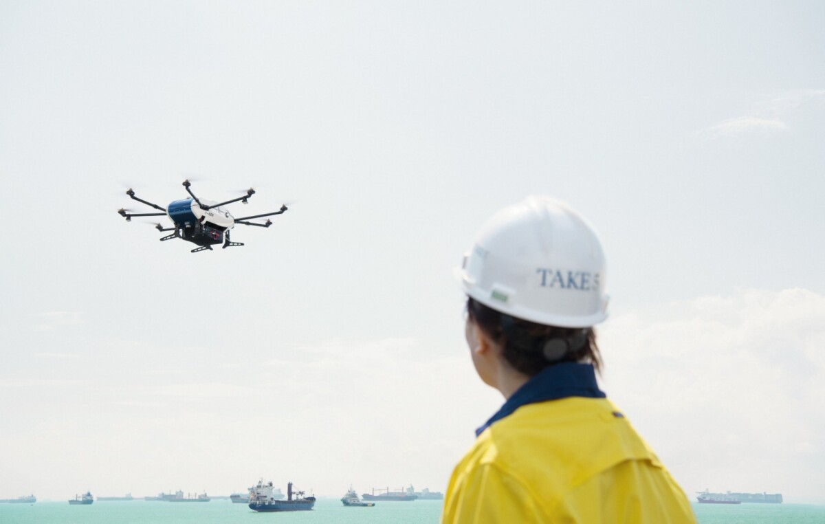 Airbus is conducting drone delivery trials with logistics company Wilhelmsen Ships Services and the Maritime and Port Authority of Singapore