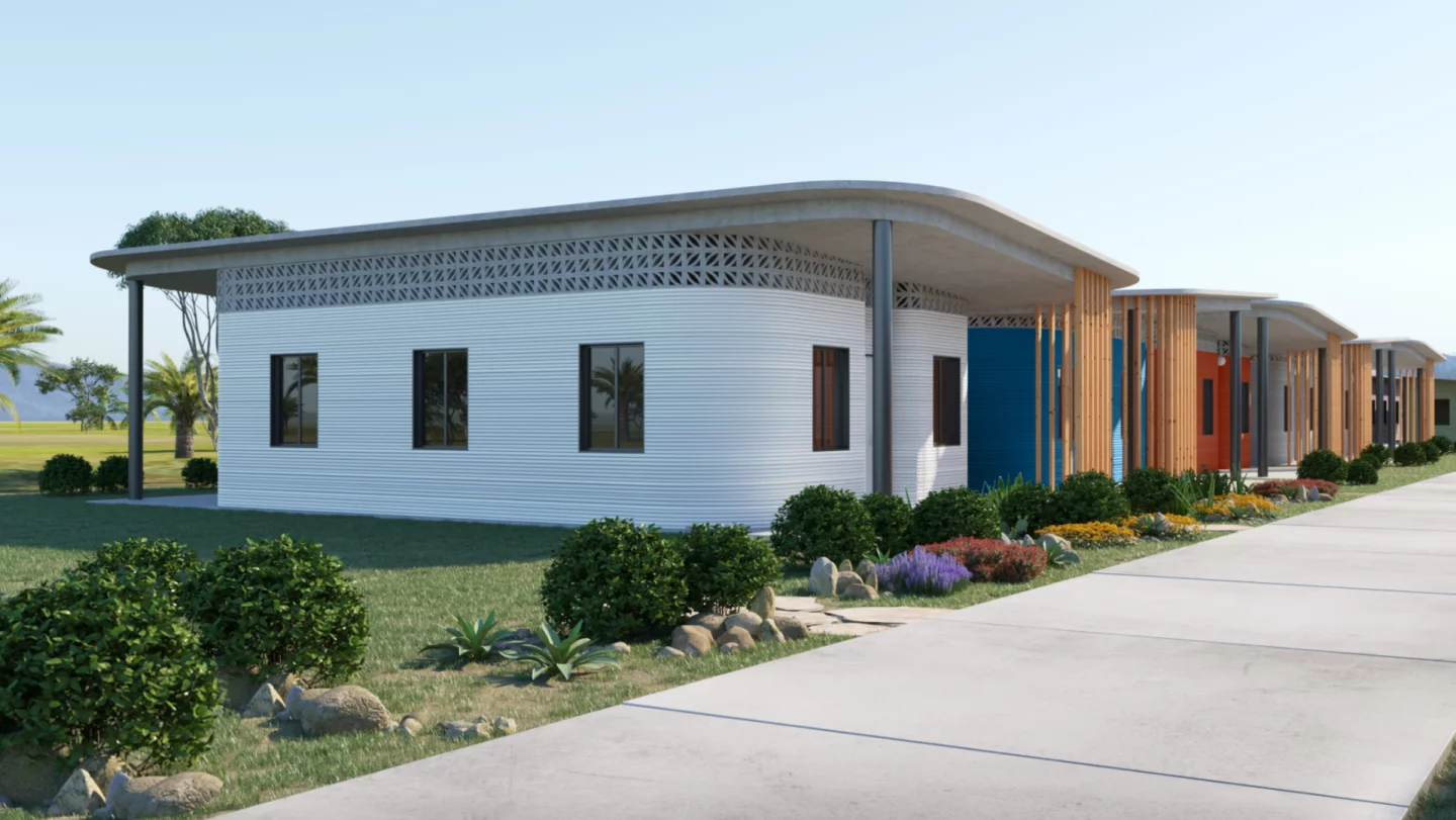 The project is a joint initiative from non-profit New Story, design firm Fuseproject and construction technology firm Icon to provide housing solutions for the homeless