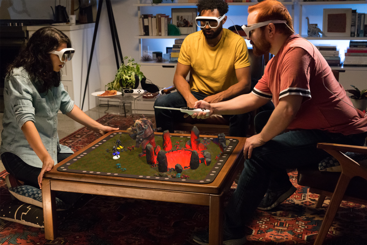 The Tilt Five is an augmented reality board game and video game system