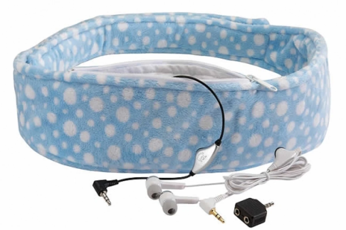 The Lullabelly comes with a set of headphones too so you can rock on with your little one