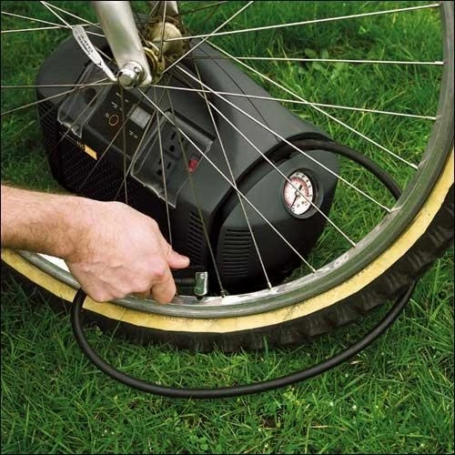 The Xantrex XPower Powerpack powers air compressor