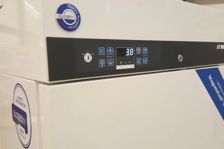 Cooltech has announced the first publicly available refrigerator using a magnetic cooling system, which is more efficient than standard fridges