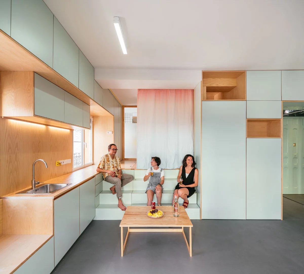 Due to its open design, the home has the impression of being larger and roomier than it actually is.