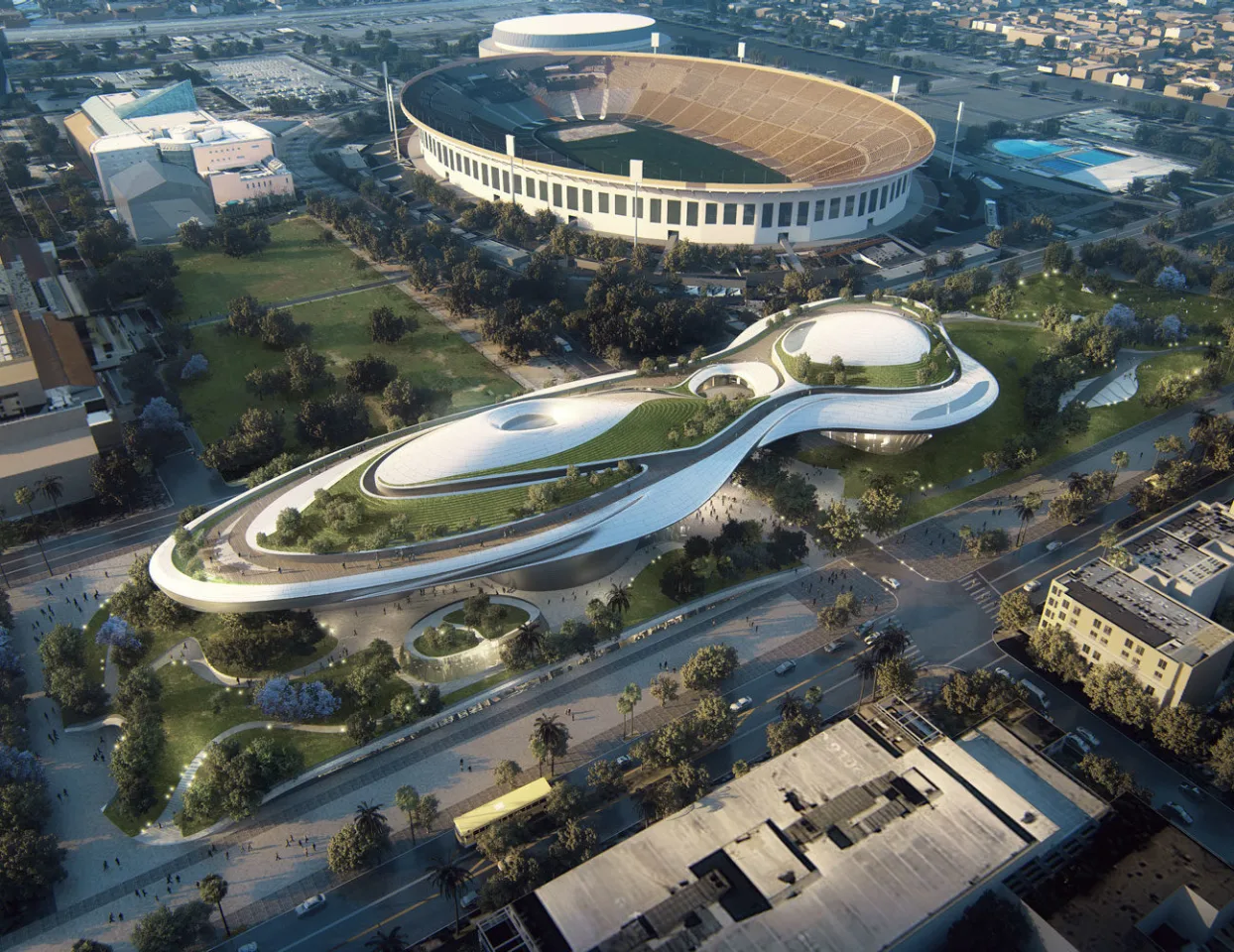 The Lucas Museum of Narrative Art will have a floorspace of 300,000 sq ft (almost 30,000 sq m), spread over five floors