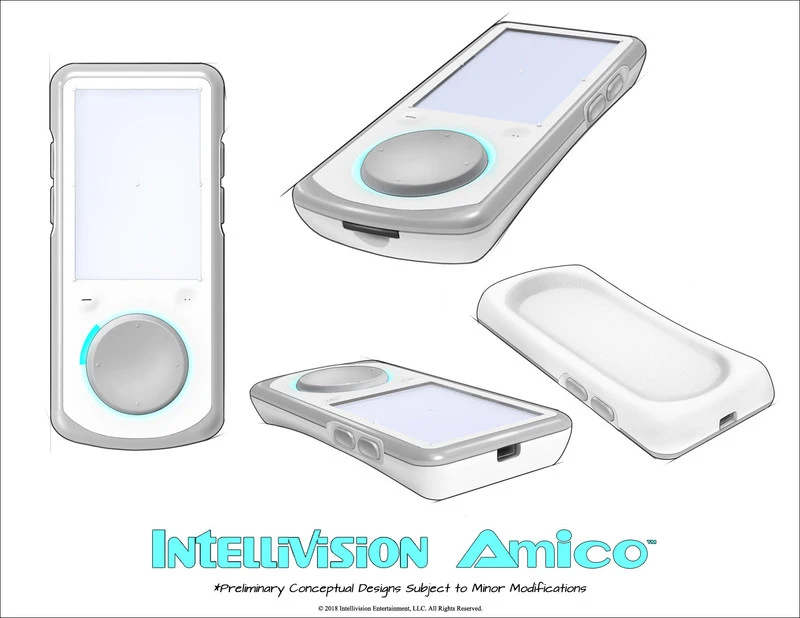 The Intellivision Amico controllers have the familiar 16-direction pad, but replace the rows of numbered buttons with a 3.5-in touchscreen
