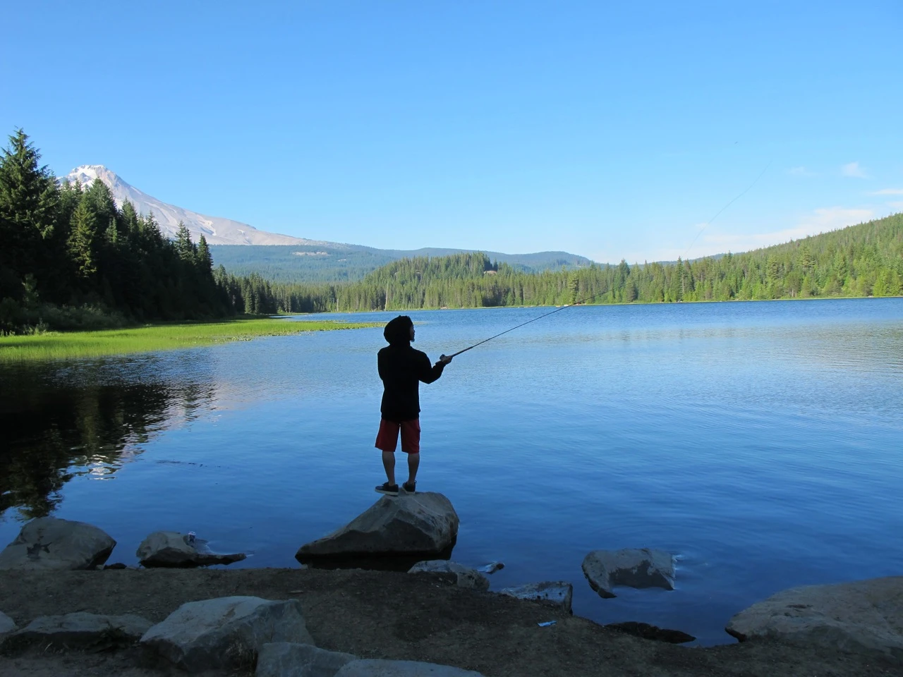 Japanese Olympian Kazu Kokubo whiles away the summer under Mount Hood