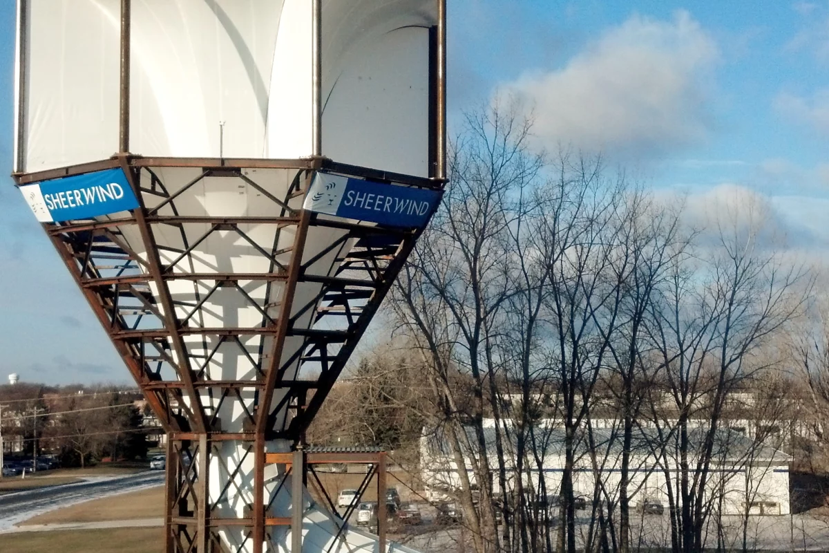 SheerWind's Invelox wind power generation unit is said to increase energy output by 600 percent