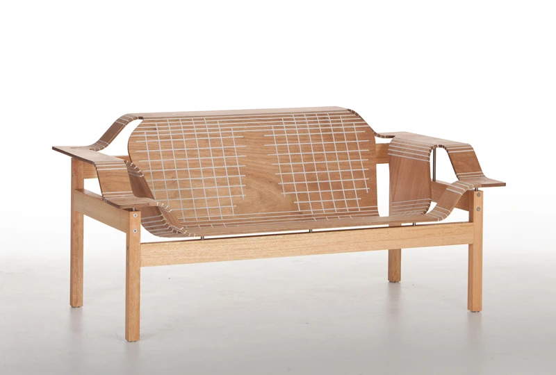 Skin is a flat pack armchair that still has curves thanks to Stratflex technology