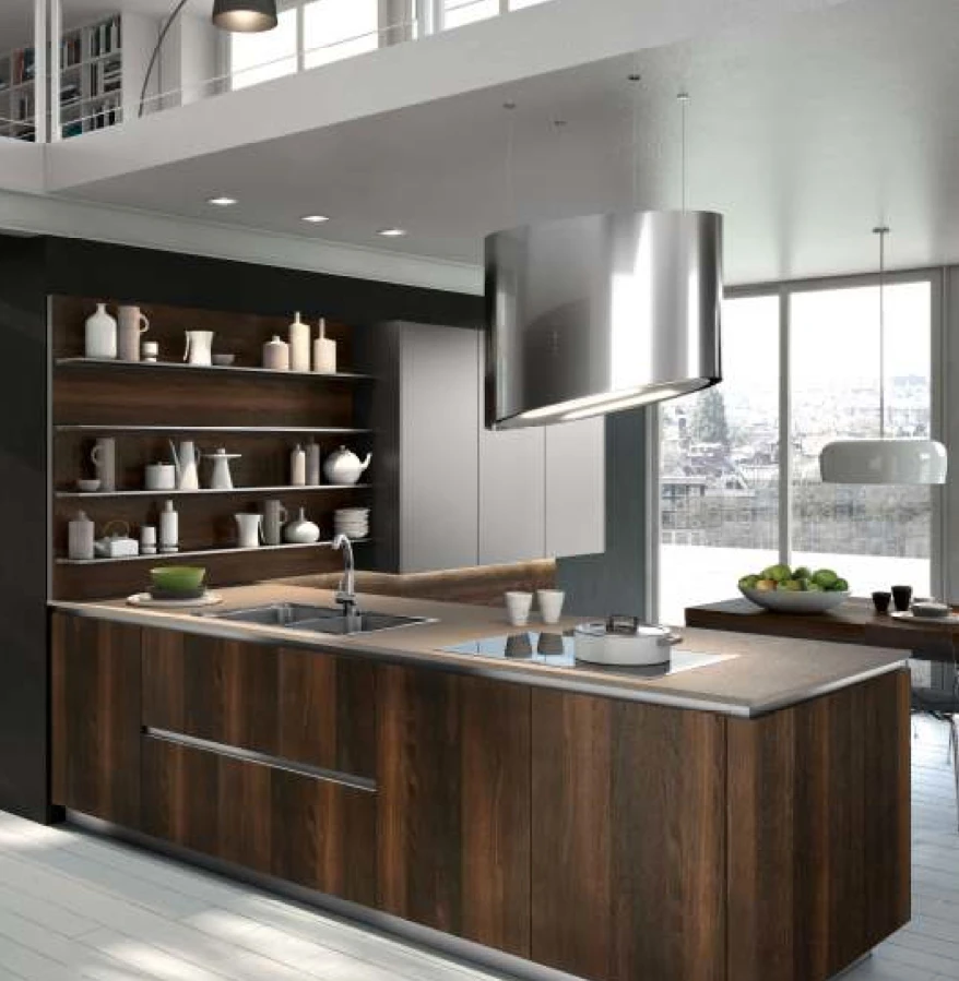 Snaidero's "green" rangehood doesn't need any exhaust pipes, opening up new possibilities for kitchen design