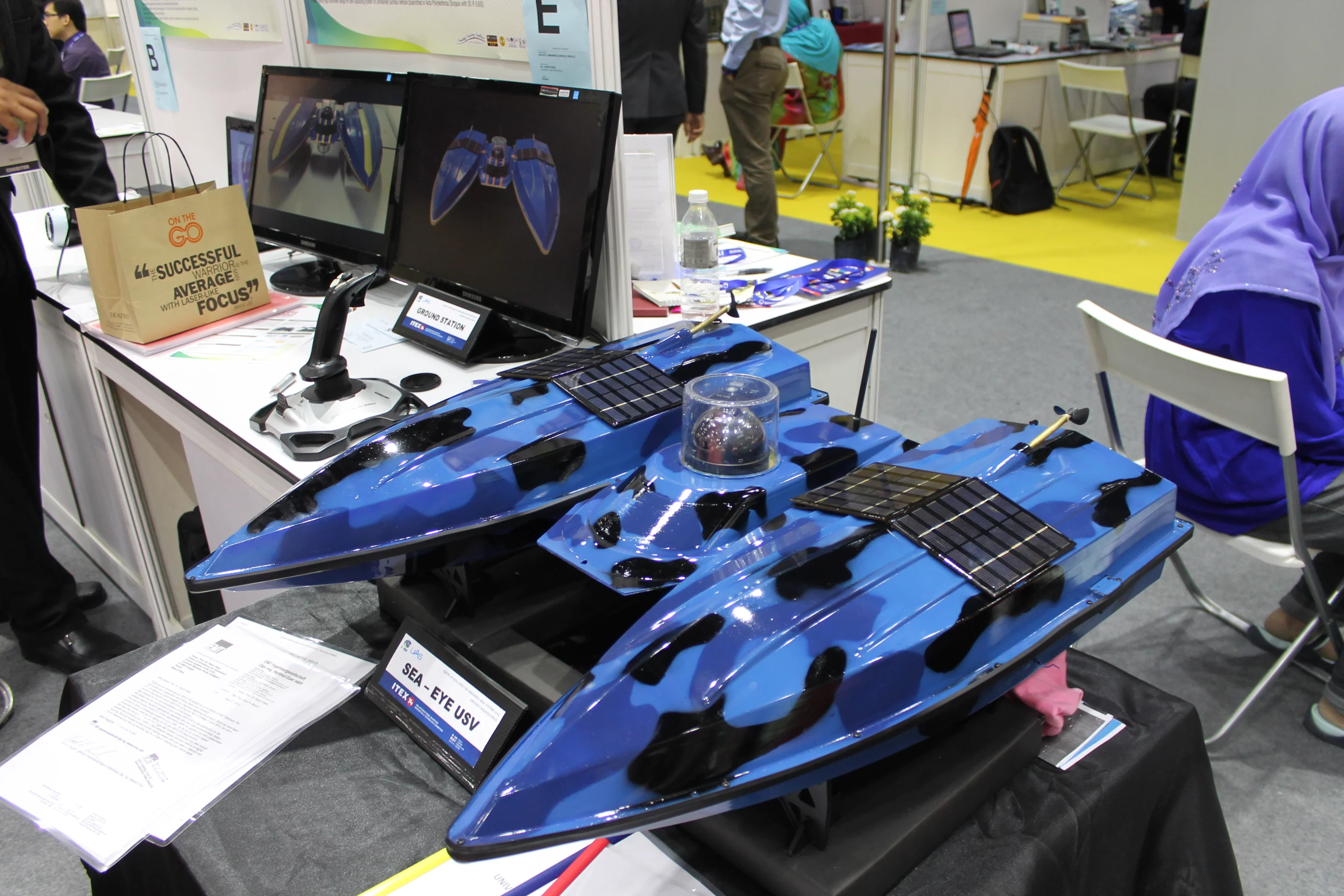 The catamaran-like design features two hulls that give it more stability in the water (Photo: UniMAP)