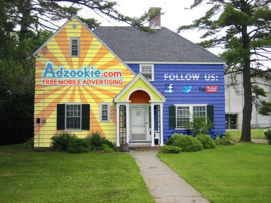 Adzookie will pay the home-owner's mortgage for the time that the house remains painted (Image: Adzookie)