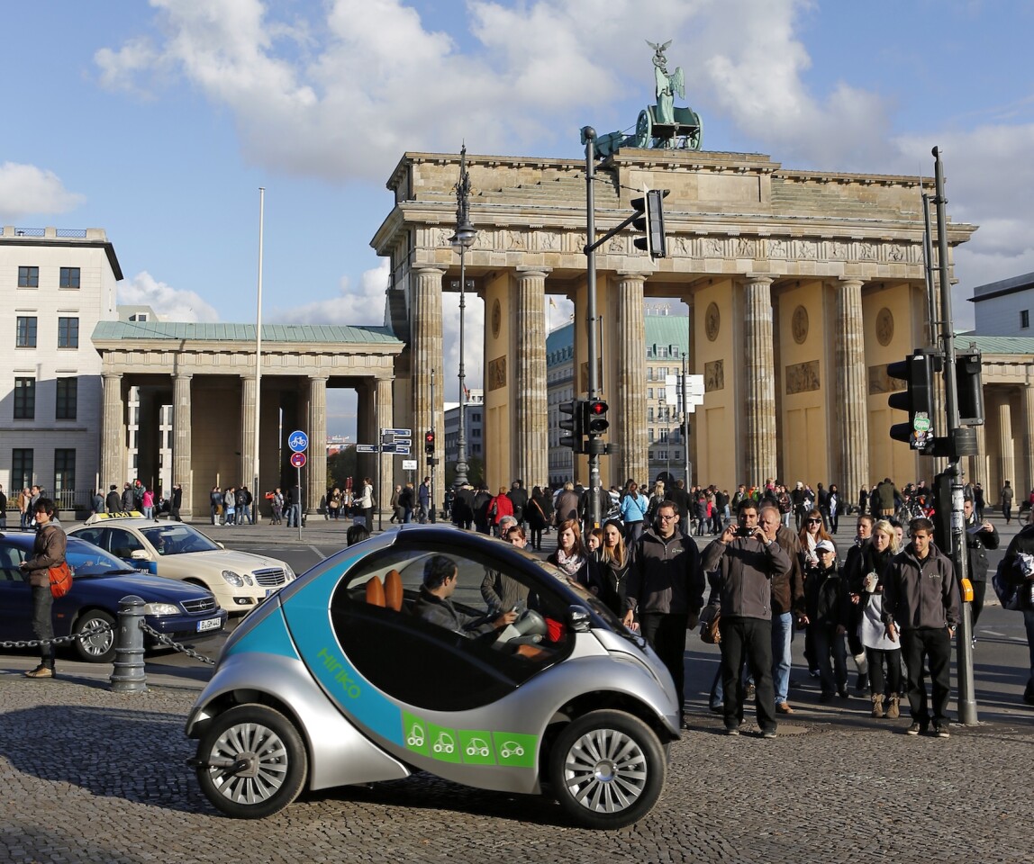 The Hiriko Fold car becomes part of a German car-sharing program