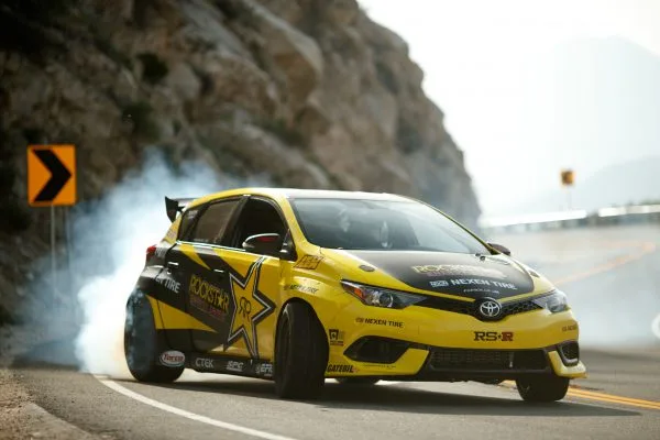 The Toyota Corolla gets sideways in California
