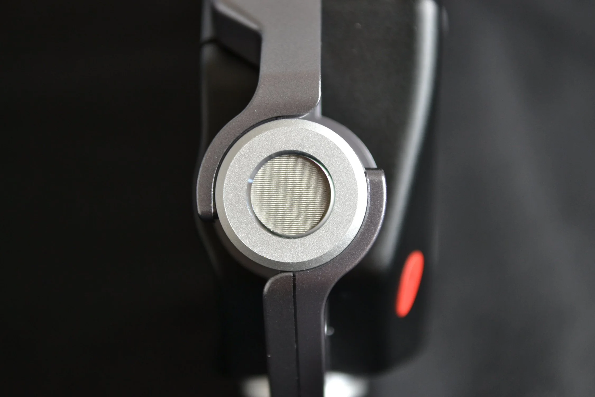 Close up of one of those imposing microphones