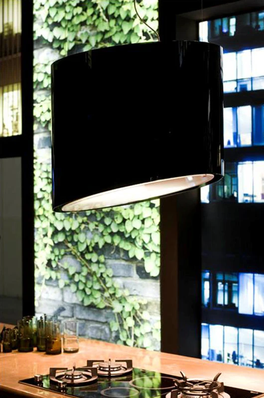 Snaidero's "green" rangehood sanitizes the air using air ionizing technology