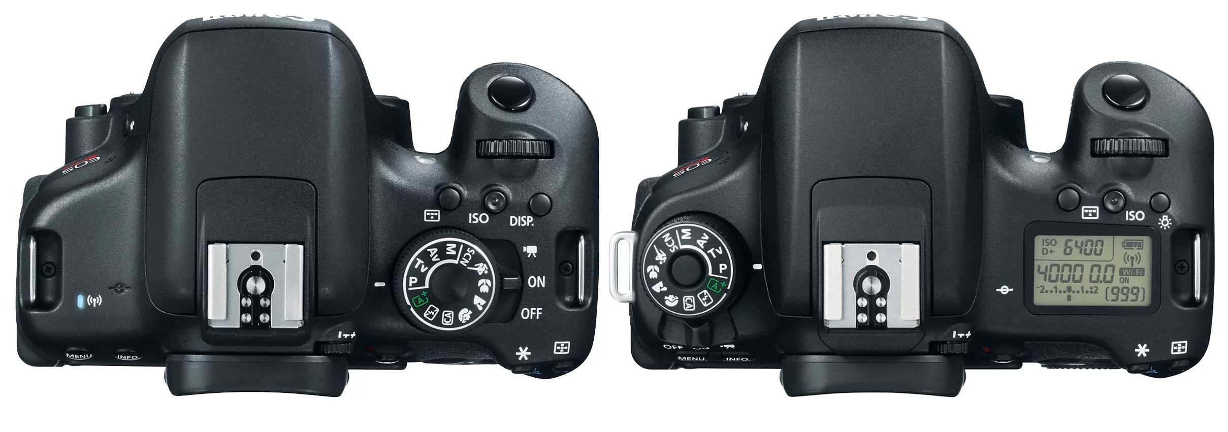 There are a number of differences between the Canon EOS 750D (Rebel T6i) and the Canon EOS 760D (Rebel T6s) like the top LCD panel