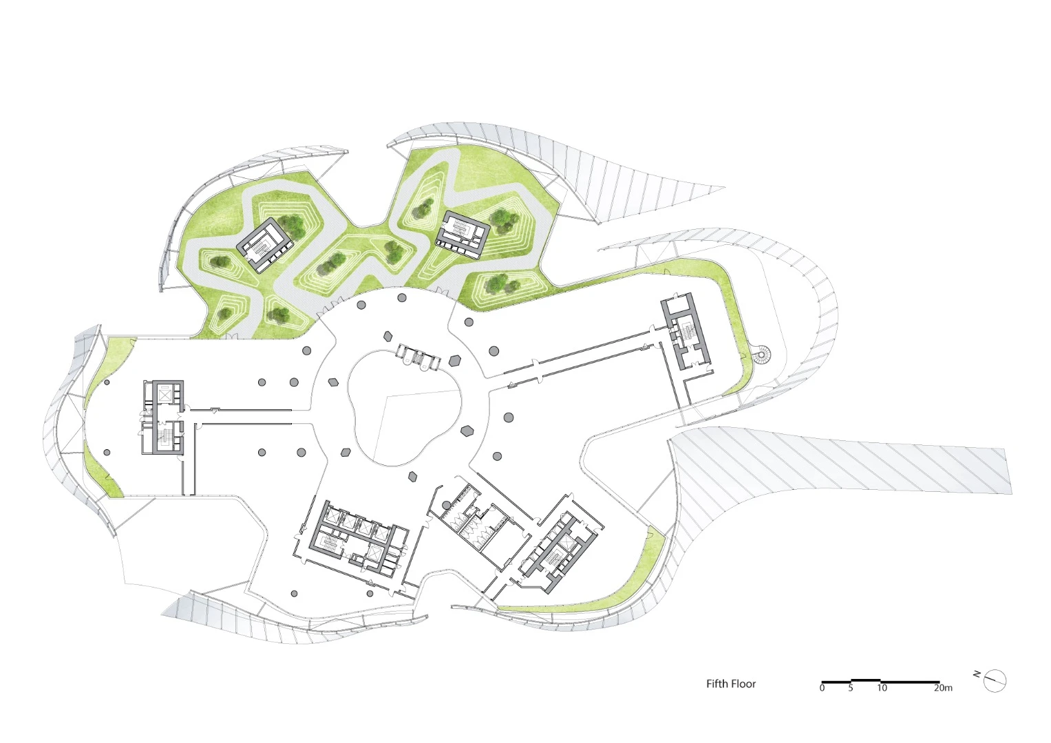 Architectural drawing of the Xinhee Design Center