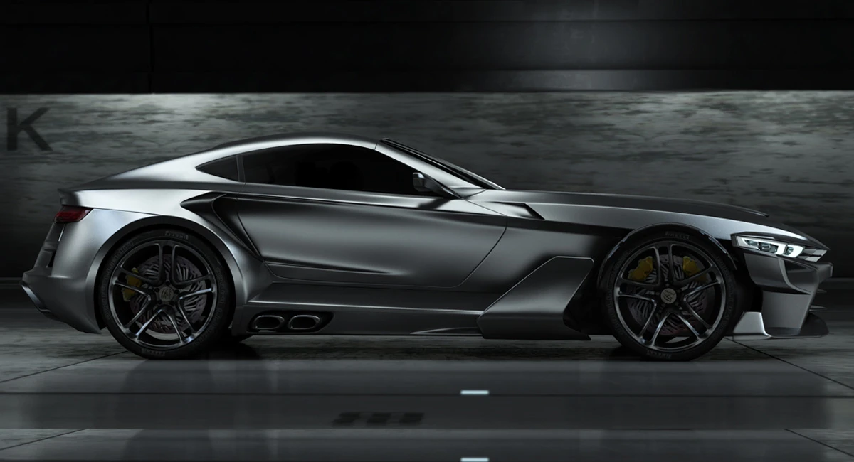 The car weighs around 2,200 lbs. (990 kg)