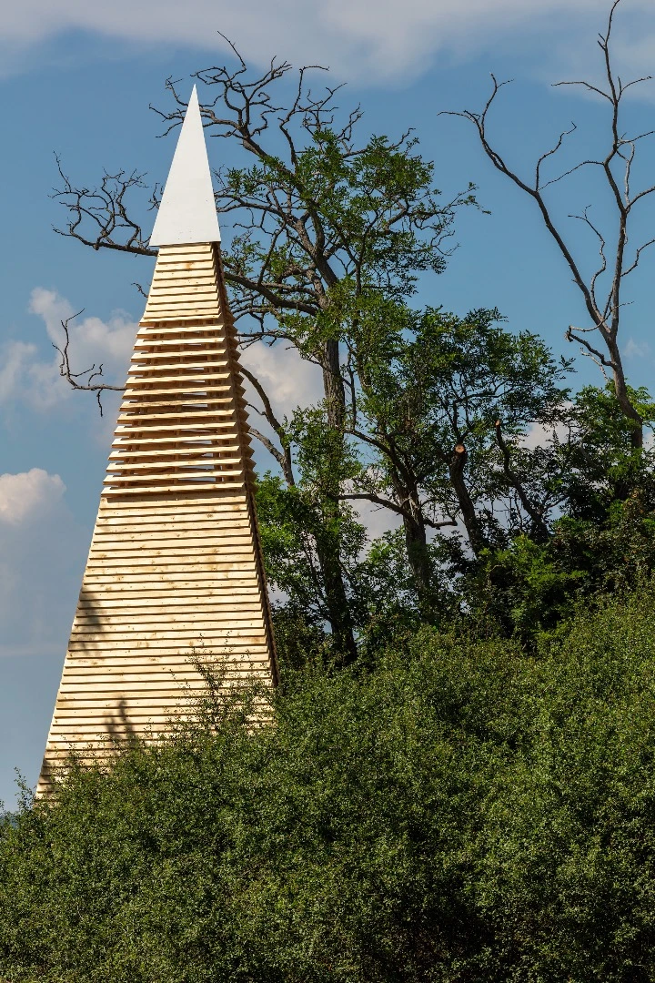 Project Treehouse rises to a height of 12.5 m (41 ft)-high