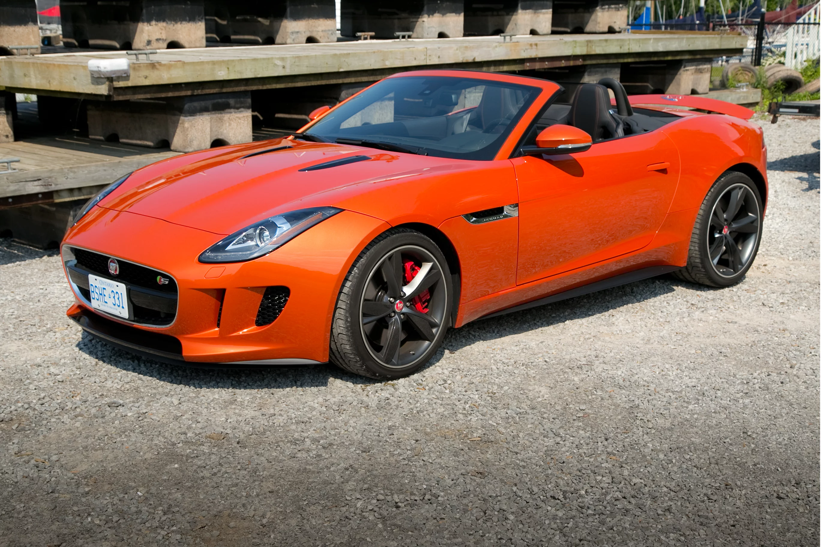 The Jaguar's Active Sport Exhaust device features bypass valves that creates an aggressive, old-school exhaust note (Photo: Angus MacKenzie/Gizmag.com)