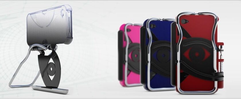 The Stabil-i Case folds flat against the phone when not in use