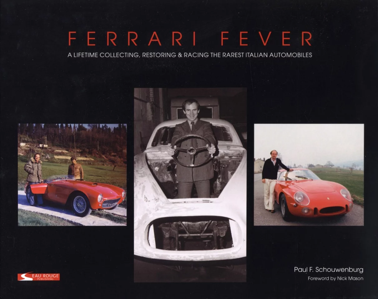 Anthony Wang's Ferrari 250 GTO #3769GT featured in the book Ferrari Fever: A Lifetime Collecting, Restoring and Racing the Rarest Italian Automobiles, detailing Paul Schouwenburg's passion for restoring a cavalcade of rare Ferraris, with 250 GTO #3769GT one of the cars extensively featured in the book and appearing on the front cover (above) and the back cover. This car was returned to perfection by a world-leading surgeon - not many cars can claim such an honour.