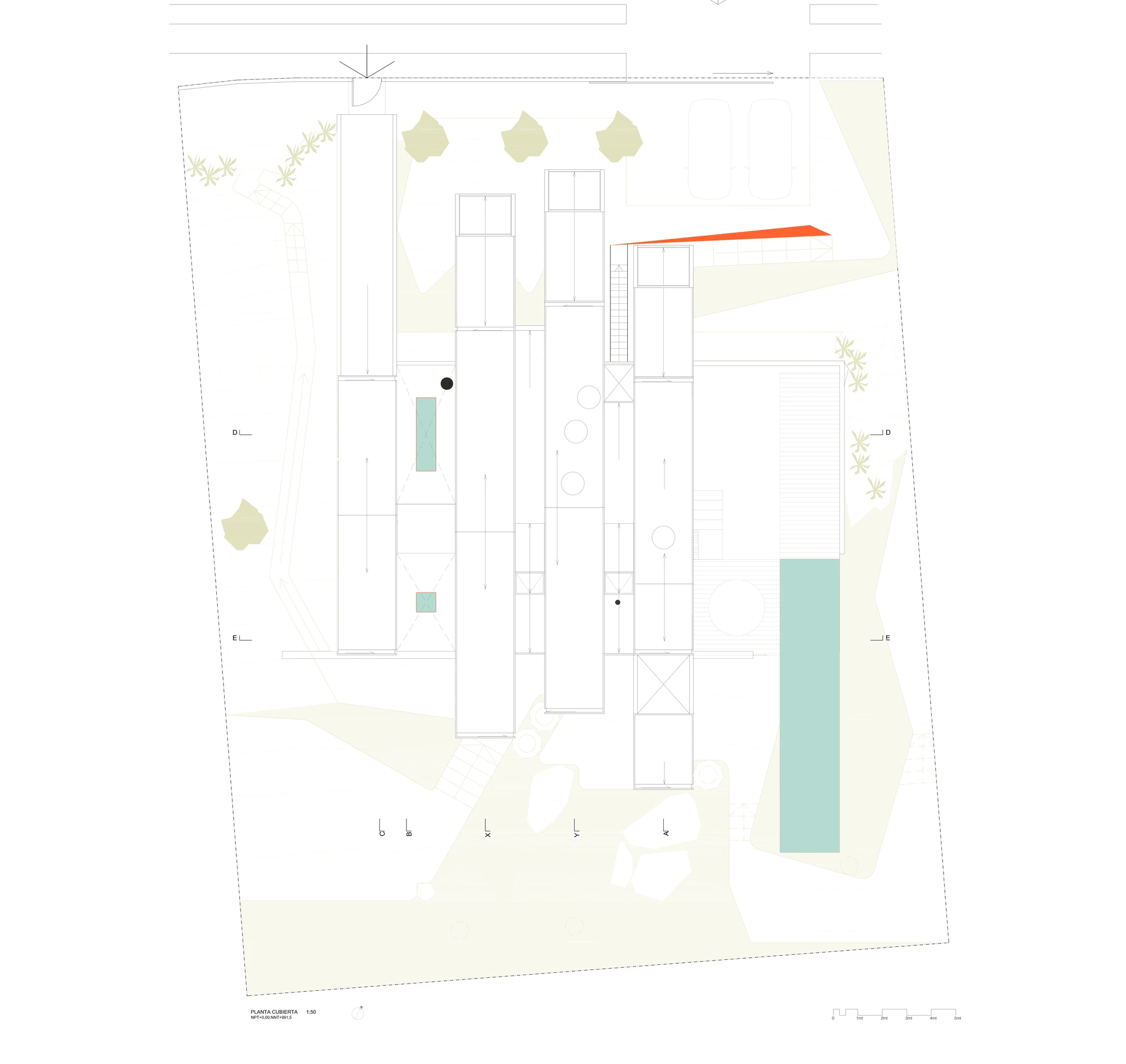 Architectural drawing of Caterpillar House (Image: Sebastián Irarrázaval)