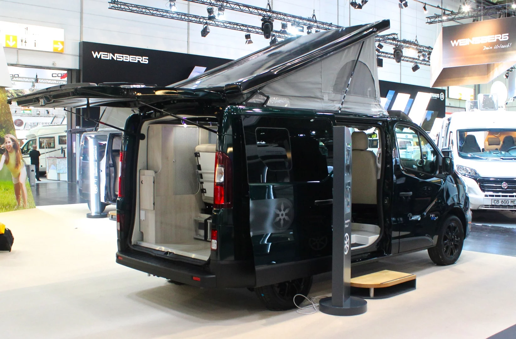 Karmann-Mobil bills the slick, little Danny four-sleeper camper van the "everyday motorhome," offering it in the ultra-compact 5-m (16.4-ft) version shown here and the larger 5.4-m (17.7-ft) version