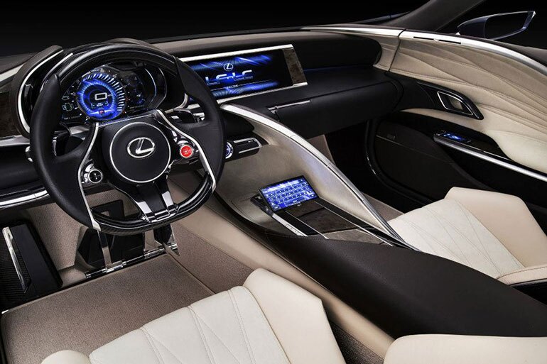 The Lexus LF-LC Blue concept vehicle interior