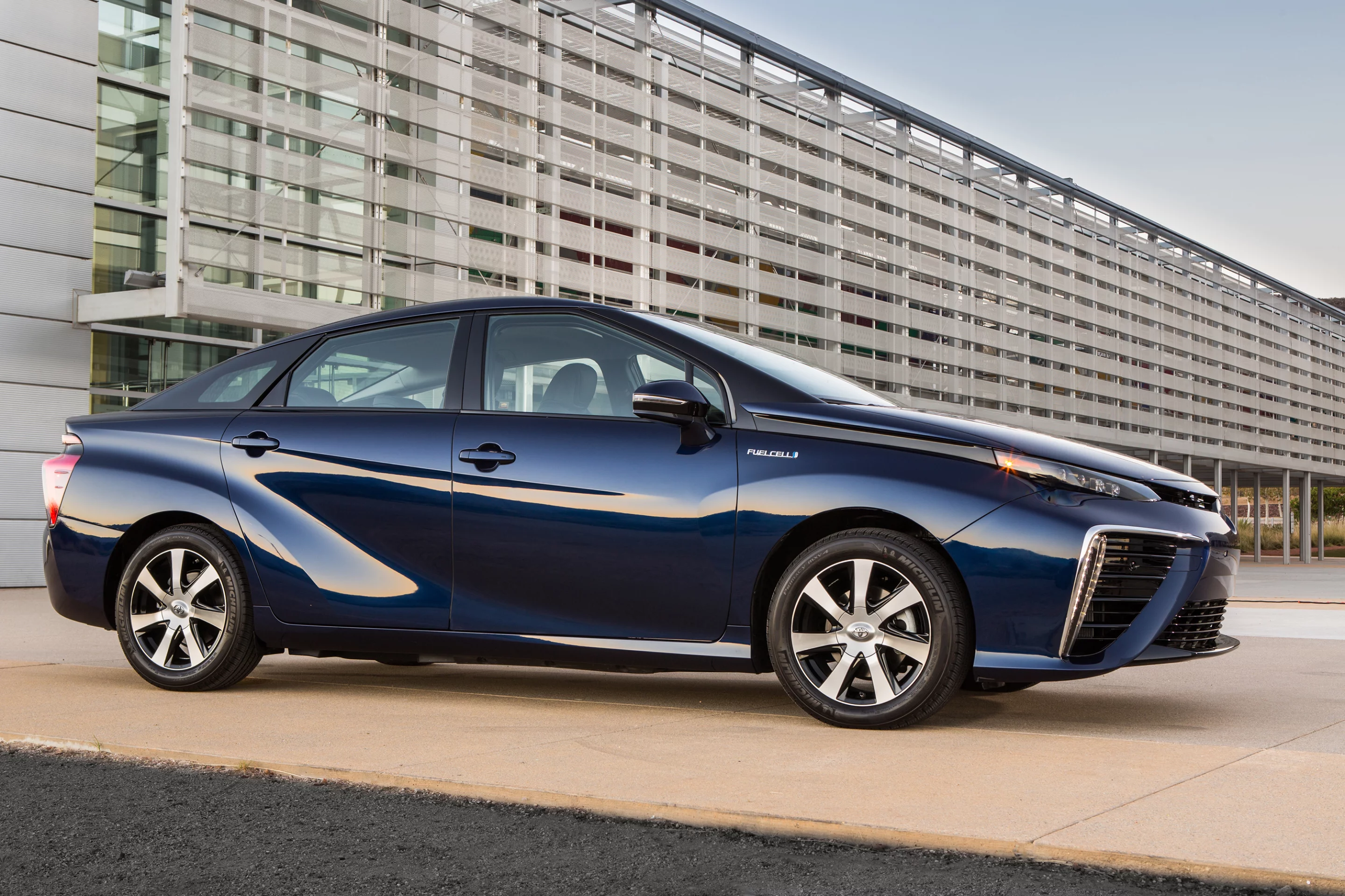 The Mirai features a 153 bhp power train